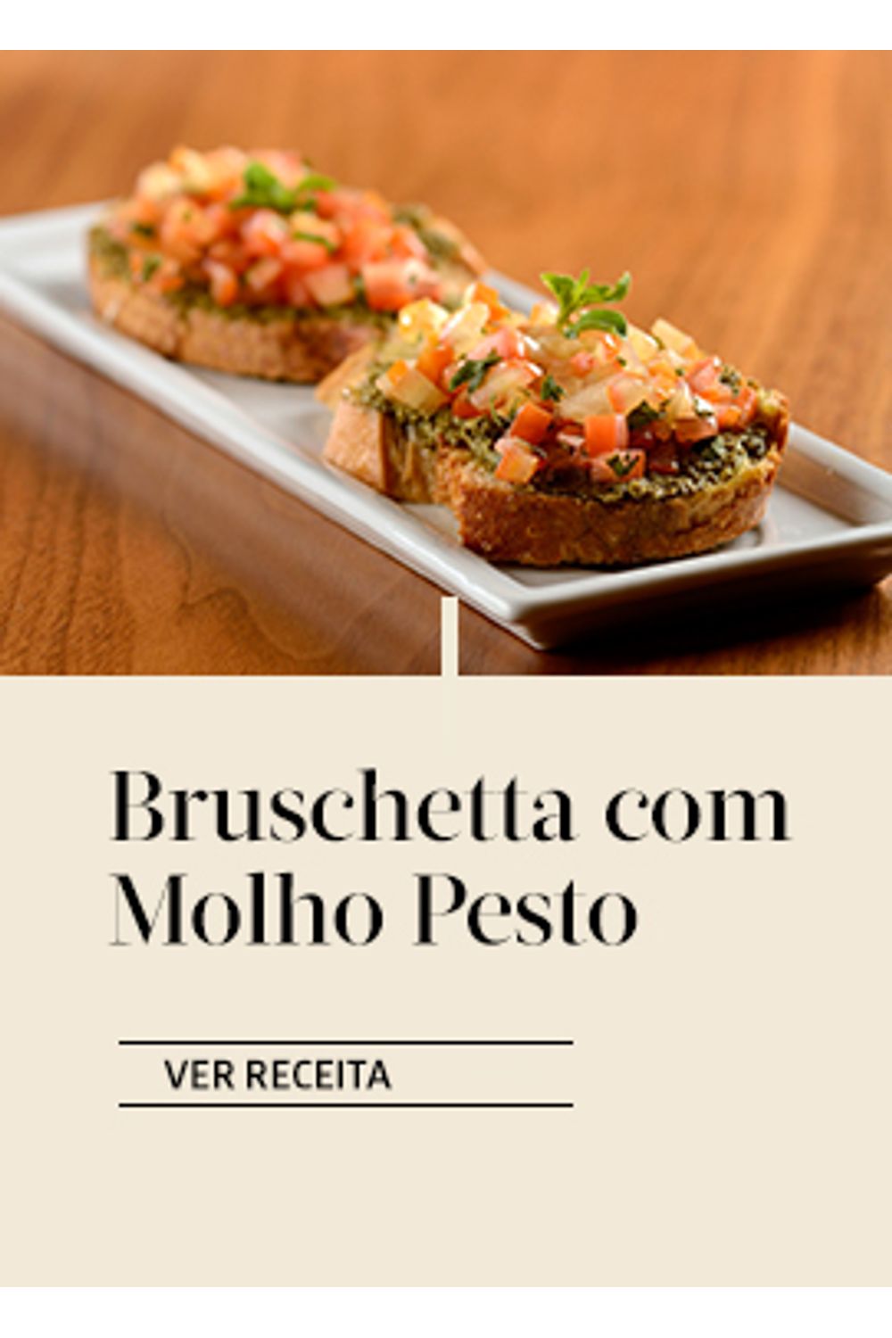 Bruschetta com Molho Pesto Genovese La Pastina lapastina